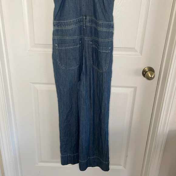 EUC Anthropologie Pilcro and the Letterpress Femme Denim Jumpsuit Romper Size 8P - Picture 6 of 10